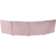 Meridian Furniture Limitless Pink Velvet Modular 4 Piece Sectional