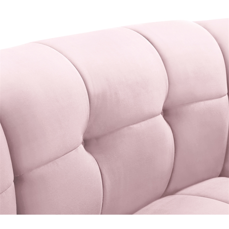 Meridian Furniture Limitless Pink Velvet Modular Chair