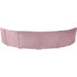 Meridian Furniture Limitless Pink Velvet Modular 6 Piece Sectional