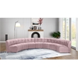 Meridian Furniture Limitless Pink Velvet Modular 7 Piece Sectional