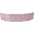 Meridian Furniture Limitless Pink Velvet Modular 7 Piece Sectional