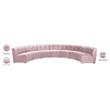 Meridian Furniture Limitless Pink Velvet Modular 7 Piece Sectional