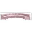 Meridian Furniture Limitless Pink Velvet Modular 7 Piece Sectional