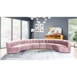 Meridian Furniture Limitless Pink Velvet Modular 8 Piece Sectional