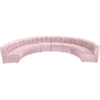 Meridian Furniture Limitless Pink Velvet Modular 8 Piece Sectional