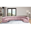Meridian Furniture Limitless Pink Velvet Modular 9 Piece Sectional
