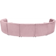 Meridian Furniture Limitless Pink Velvet Modular 9 Piece Sectional