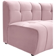 Meridian Furniture Limitless Pink Velvet Modular 9 Piece Sectional