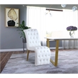Meridian Furniture Curve White Vegan Leather Dining Chair (Set of 2)