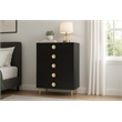 Meridian Furniture Zayne Contemporary Metal Chest in Rich Black Finish