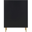 Meridian Furniture Zayne Contemporary Metal Chest in Rich Black Finish