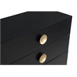 Meridian Furniture Zayne Contemporary Metal Chest in Rich Black Finish