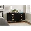 Meridian Furniture Zayne Contemporary Metal Dresser in Rich Black Finish
