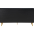 Meridian Furniture Zayne Contemporary Metal Dresser in Rich Black Finish