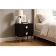 Meridian Furniture Zayne Contemporary Metal Nightstand in Rich Black Finish