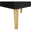 Meridian Furniture Zayne Contemporary Metal Nightstand in Rich Black Finish