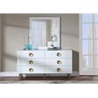 Meridian Furniture Zayne Contemporary Metal Dresser in Rich White Finish