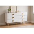 Meridian Furniture Zayne Contemporary Metal Dresser in Rich White Finish