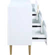Meridian Furniture Zayne Contemporary Metal Dresser in Rich White Finish