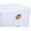 Meridian Furniture Zayne Contemporary Metal Nightstand in Rich White Finish