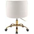 Meridian Furniture Arden Swivel Adjustable Cream Velvet and Gold Office Chair