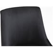 Meridian Furniture Karina Swivel Adjustable Black Velvet and Gold Office Chair