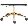 Meridian Furniture Karina Swivel Adjustable Black Velvet and Gold Office Chair
