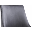 Meridian Furniture Karina Swivel Adjustable Gray Velvet and Gold Office Chair