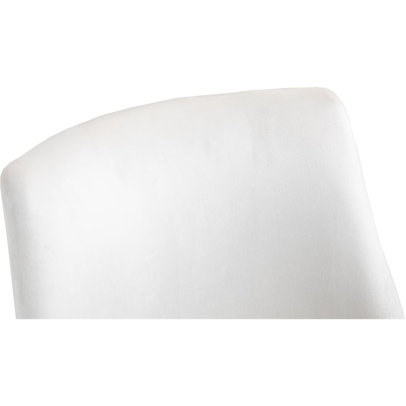 Meridian Furniture Karina Swivel Adjustable Cream Velvet and Gold Office Chair