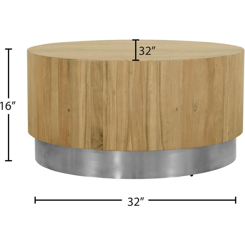 Meridian Furniture Acacia Square Coffee Table - Chrome