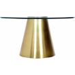 Meridian Furniture Glassimo Glass Top Coffee Table with Brushed Gold Iron Base