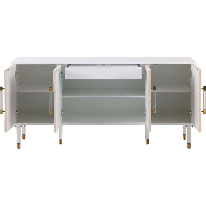 Meridian Furniture Jive White Lacquer Sideboard / Buffet
