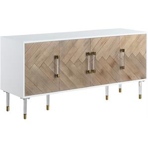 Meridian Furniture Jive White Lacquer Sideboard / Buffet