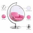 Meridian Furniture Luna Fabric Acrylic Swing Bubble Accent Chair in Pink