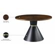 Meridian Furniture Sheridan Brown Ashburl Veneer Top with Matte Black Metal Base