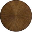Meridian Furniture Sheridan Brown Ashburl Veneer Top with Matte Black Metal Base