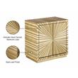 Meridian Furniture Golda Contemporary Wood Side Table in Gold Leaf Finish