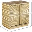 Meridian Furniture Golda Contemporary Wood Side Table in Gold Leaf Finish