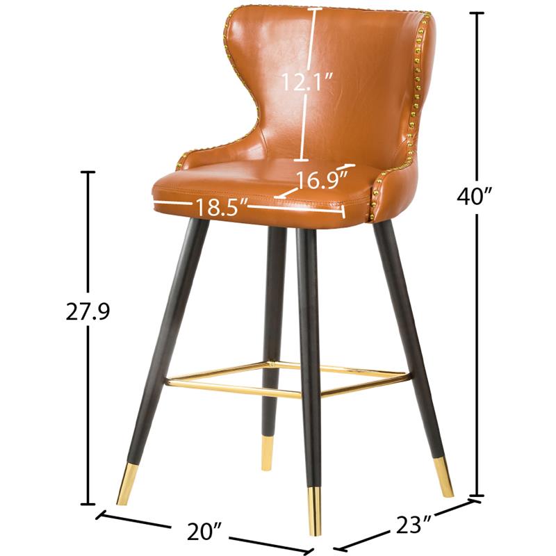 Cognac counter height stool hot sale