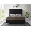 Meridian Furniture Geri Black Velvet Queen Bed with Gold & Chrome Legs Included
