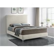 Meridian Furniture Geri Cream Velvet Queen Bed with Gold & Chrome Legs Included