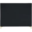Meridian Furniture Geri Gray Velvet Queen Bed with Gold and Chrome Legs Included