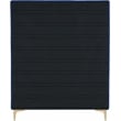 Meridian Furniture Geri Navy Velvet Twin Bed with Gold and Chrome Legs Included