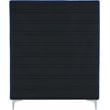 Meridian Furniture Geri Navy Velvet Twin Bed with Gold and Chrome Legs Included