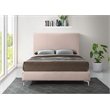 Meridian Furniture Geri Pink Velvet Full Bed with Gold and Chrome Legs Included