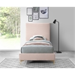 Meridian Furniture Geri Pink Velvet Twin Bed withGold and Chrome Legs Included