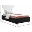 Meridian Furniture Ghost Black Velvet Twin Bed with Acrylic Headboard and Legs