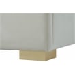 Meridian Furniture Nora Cream Velvet Twin Bed with Gold/Chrome Legs Included