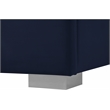 Meridian Furniture Nora Navy Velvet Full Bed with Gold/Chrome Legs Included