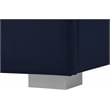 Meridian Furniture Nora Navy Velvet Twin Bed with Gold/Chrome Legs Included